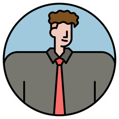 businessman line icon