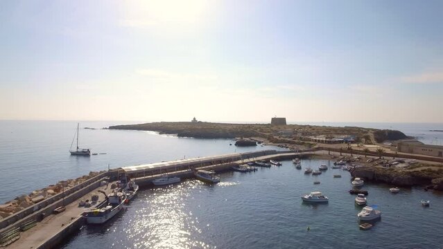 Mediterranean Sea with the Island of Tabarca, located on the coast of Alicante, Valencia Community, Spain