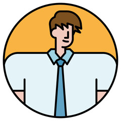 businessman line icon