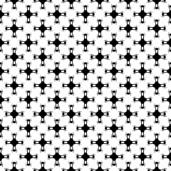 Black and white seamless pattern texture. Greyscale ornamental graphic design. Mosaic ornaments. Pattern template. Vector illustration. EPS10.