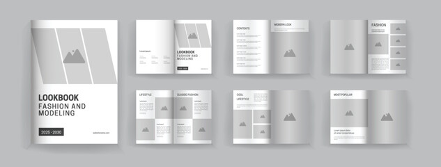12 page fashion catalogue template minimalist design