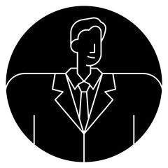 businessman glyph icon