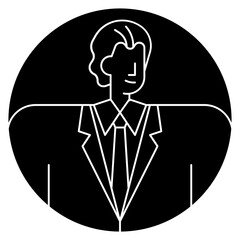 businessman glyph icon