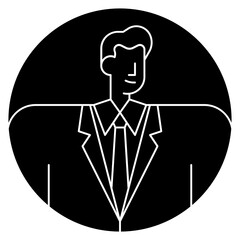 businessman glyph icon