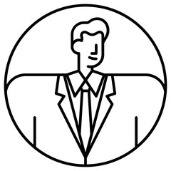 businessman line icon