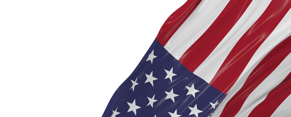 Obraz premium American Wave Flag Backgroun. USA