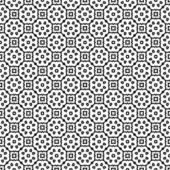 Black and white seamless pattern texture. Greyscale ornamental graphic design. Mosaic ornaments. Pattern template. Vector illustration. EPS10.