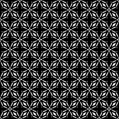 Black and white seamless pattern texture. Greyscale ornamental graphic design. Mosaic ornaments. Pattern template. Vector illustration. EPS10.