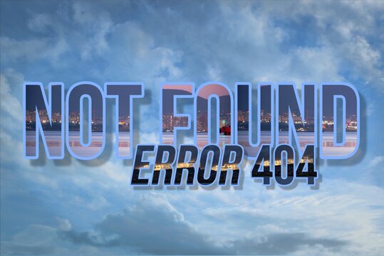 Error message 404 or Not found against the blue sky, the server is responding to you, Error 404, Oops, looks like you're lost.