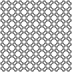 Black and white seamless pattern texture. Greyscale ornamental graphic design. Mosaic ornaments. Pattern template. Vector illustration. EPS10.