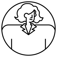businesswoman line icon