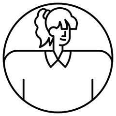 businesswoman line icon