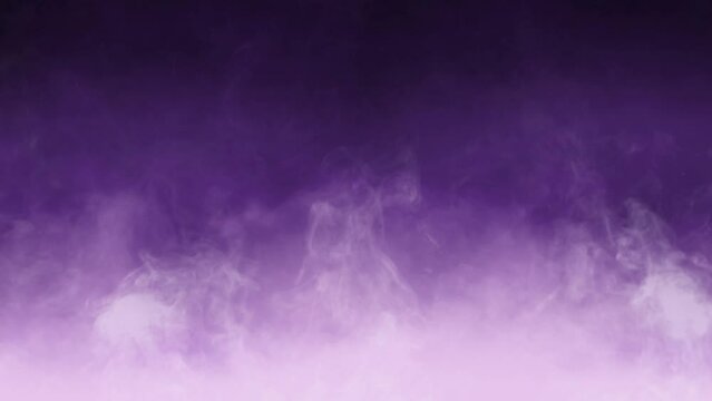 Purple Haze Rising Smoke and Fog 4K Loop features fog and smoke rising from the bottom of the screen into a purple atmosphere in a loop.