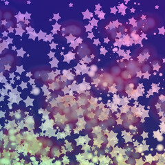 Obraz na płótnie Canvas Christmas holidays, Merry christmas, star shines, snow flakes Christmas balls blur stars blurry snow flakes