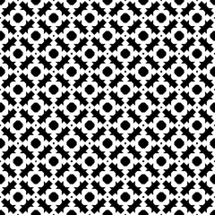 Black and white seamless pattern texture. Greyscale ornamental graphic design. Mosaic ornaments. Pattern template. Vector illustration. EPS10.
