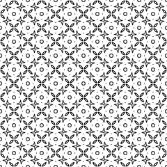 Black and white seamless pattern texture. Greyscale ornamental graphic design. Mosaic ornaments. Pattern template. Vector illustration. EPS10.