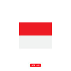 Indonesian flag icon vector logo template