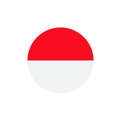 Obraz premium Indonesian flag icon vector logo template