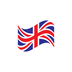 England flag icon vector logo design template