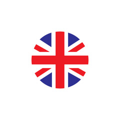 England flag icon vector logo design template