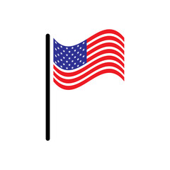 USA flag icon vector logo design template