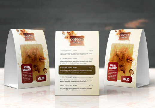 Coffee House Table Tent