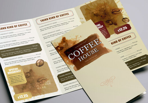 Coffee House Trifold Menu
