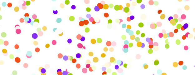 Sunburst and colorful confetti background frame illustration