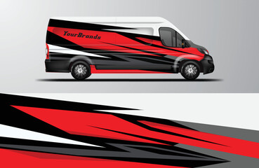 Van Wrap design vector, Company decal ready print and editable