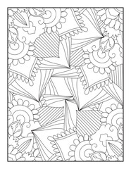 Vector coloring book for adult and meditation. Decorative mandala flowers, Flower coloring book page, Adult Coloring book page for amazon.