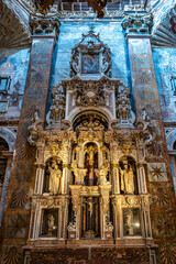 Fototapeta na wymiar interior of the cathedral of Santiago de Compostela, Galicia in Spain.