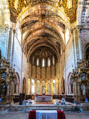 Interior of the monastery of Oseira at Ourense, Galicia, Spain. Monasterio de Santa Maria la Real de Oseira