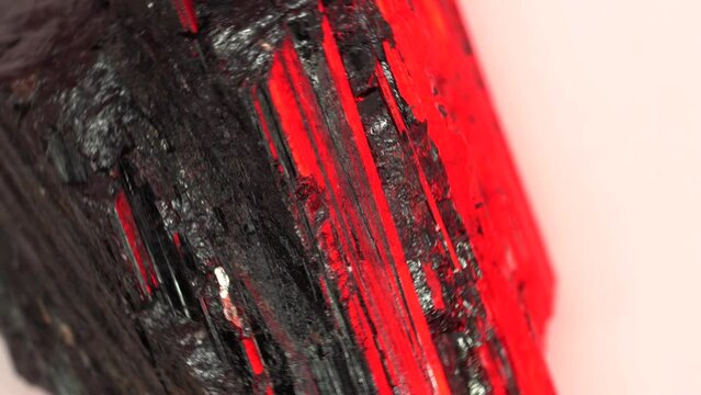 Tourmaline unprocessed in black