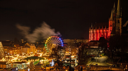opening event of the christmas market on the cathedral square in Erfurt