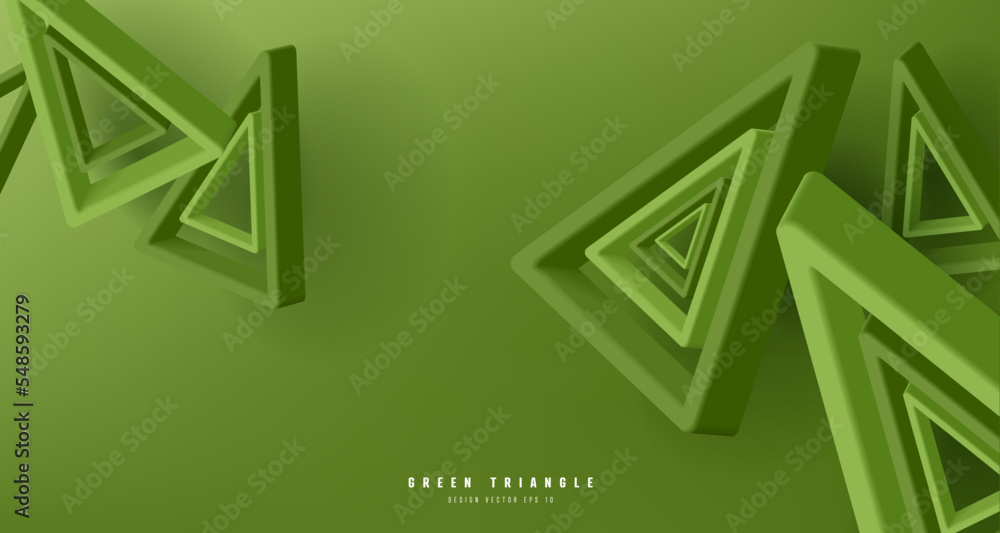Poster abstract background with geometric 3d triangles mono tone shapes