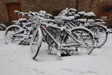 Fototapeta na wymiar Snow Bikes