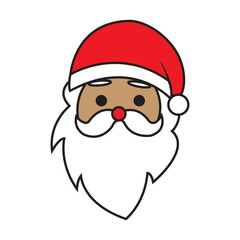 santa claus icon logo vector design template