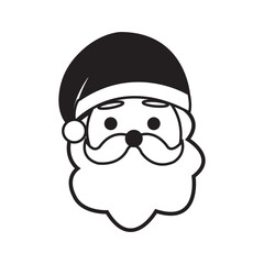 santa claus icon logo vector design template