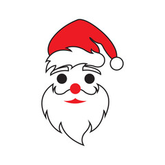 santa claus icon logo vector design template