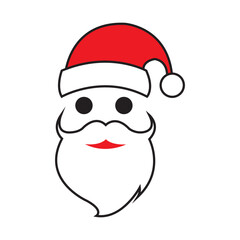 santa claus icon logo vector design template