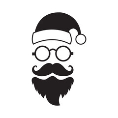 santa claus icon logo vector design template