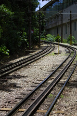 Fototapeta na wymiar Train track on Corcovado Rio de Janeiro Brazil