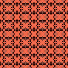 Red cross line symbol in the middle of black geometric shape, modern tile pattern texture background