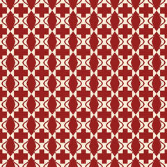 Repeating tile texture background with red diamonds and crosses
