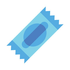 Isolated blue candy sheer flat icon Vector illustration