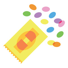 Isolated colored candy sheer flat icon Vector illustration