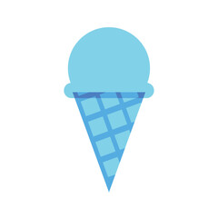Isolated blue ice cream candy sheer flat icon Vector illustration