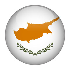 Cyprus 3D Rounded Flag with Transparent Background