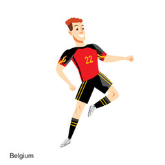 Fototapeta na wymiar Belgium Soccer Player Vector Illustration