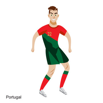 Portugal Soccer Player Vector Illustration © fabiobiondopro